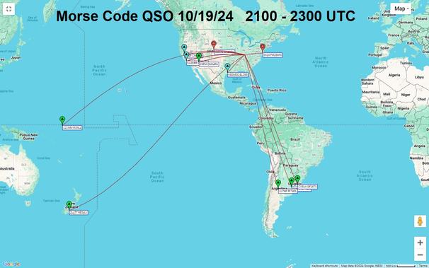 Amateur Radio Contact  Map