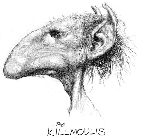A portrait of the killmoulis with its giant nose and no mouth. Illustrated by Brian Froud.