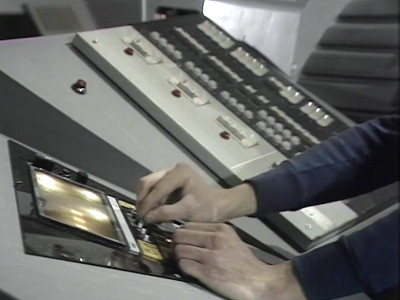 A UNIVAC 9200 panel on board the prison transport London in Blake's 7.