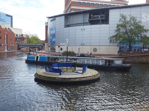A photo titled "Keep Canals Alive, Canal & River Trust - Birmingham Canal Navigations Mainline", taken near Cast Iron Roving Bridge, N. I. Arena by ell brown on Flickr.