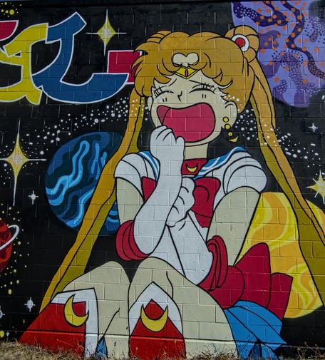 Sailor moon mural
