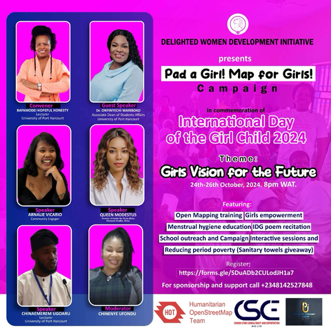Campaign and webinar poster with photos of the 6 speakers