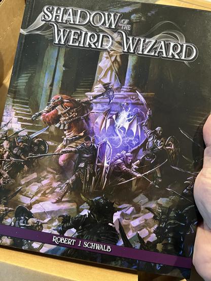 Covers of the books, depicting an adventuring party surrounded by goblins and an old wizard opening doors with monsters behind (similar to an old 2E book)