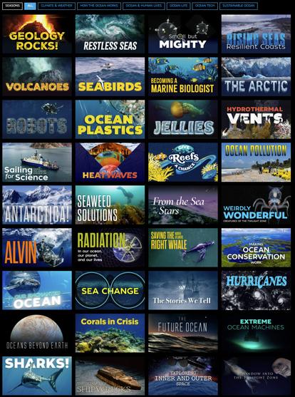screen shot - Woods Hole Oceanographic Institution educational event series events