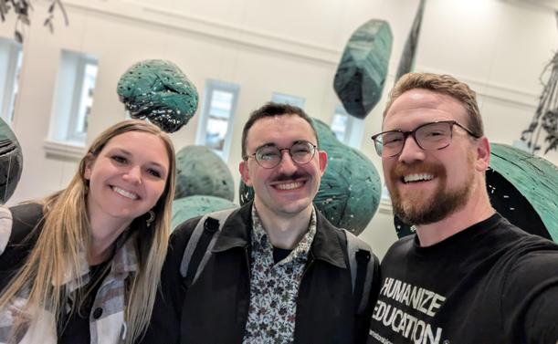 Cassie, Chris, & Nick selfie at the Columbus Public Library