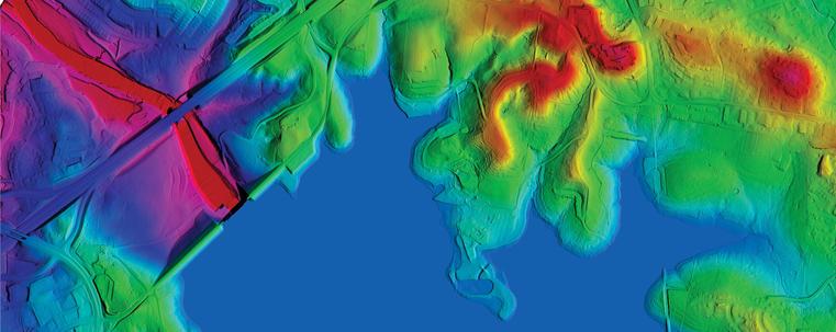 image / map - LiDAR shaded relief (sic) of Tennessee area