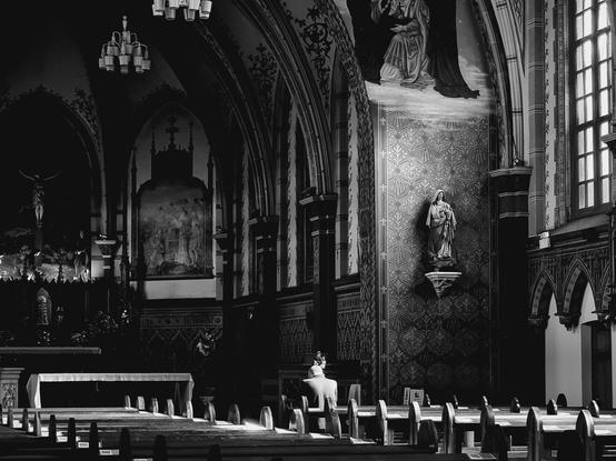 Church in bnw, Curitiba, Brasil