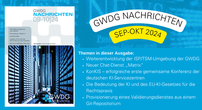 GWDG-Nachrichten Ausgabe für September-Oktober 2024