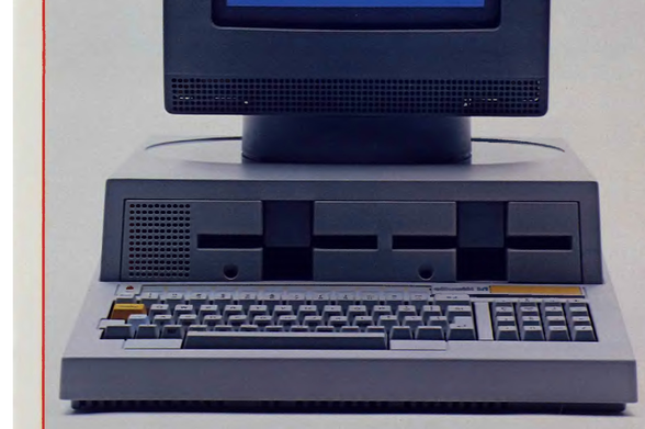 1983 Vintage 1980s Computer with Keyboard

The image displays a classic desktop computer setup from the early to mid-1980s.
It features a bulky CRT monitor, which was common for that era before flat-panel screens became popular.
Below the monitor is an integrated keyboard, part of what would later become known as all-in-one computers or workstations designed for productivity and business use.