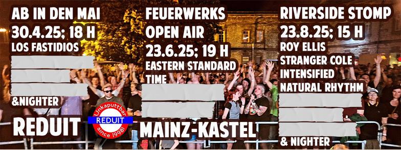 erste Plakat-Vorschau für 2025:
OpenAir Live-Konzerte in der Reduit in Mainz-Kastell