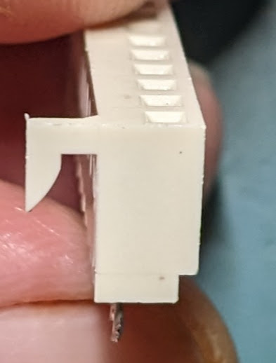 Image showing the PCB pins are offset and not in alignment with the connecting holes.