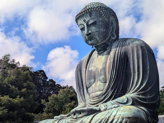 A large sitting Buddha