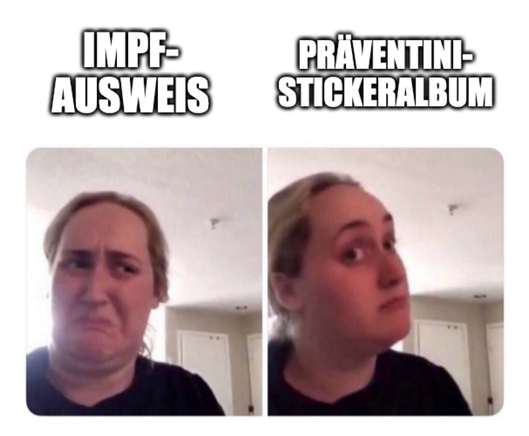 No/Yes-Lady-Meme mit den o.g. Begriffen
https://imgflip.com/memegenerator/201334138/No-yes-lady