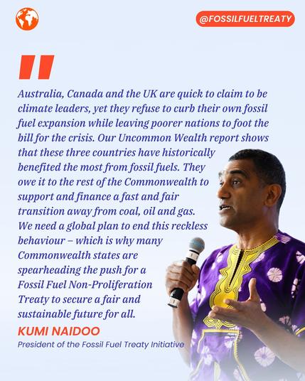 Kumi Naidoo, President of the Fossil Fuel Treaty Initiative.