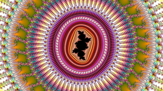 Deep magnified Julia set of the Mandelbrot set.