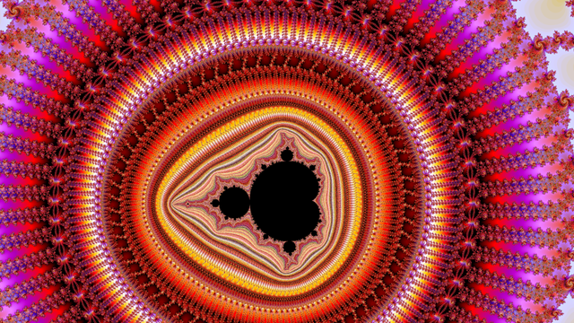 Deep magnified Mandelbrot set around the same point used for magnifying the Julia set.