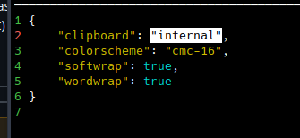 A screenshot of the micro settings file showing the changes to be made.