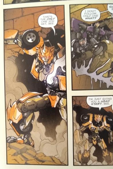 Photo of the original comic book page my drawing was based on. Diabla's pose is near identical, but the style of this drawing is more realistic, with details such as her yellow paint and smoke rising from the blaster being added.