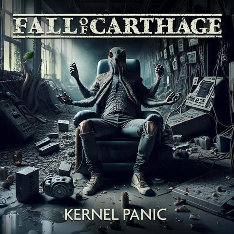 Frontcover artwork of the new music album "KERNEL PANIC" by FALL OF CARTHAGE