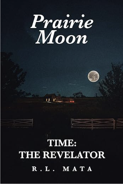 book cover. A house under a full moon on the plains