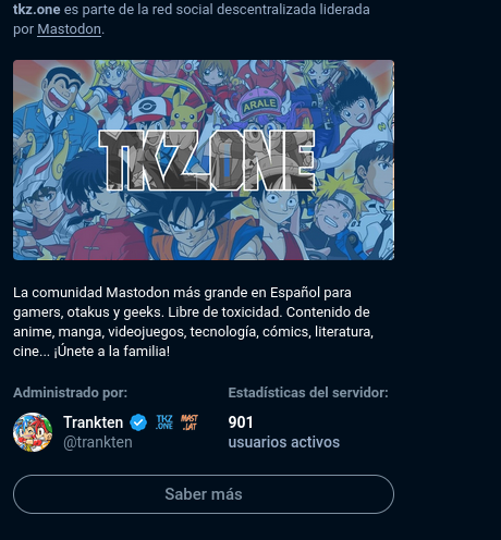 Captura de pantalla de la informacion de la instancia TKz.one