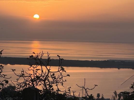 Warm sky, a beautiful sunset in Bacoli, nice colors on Fusaro’s lake.