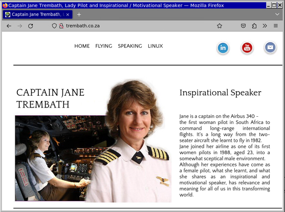 Screenshot of the website under trembath.co.za