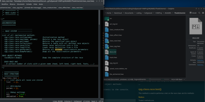 A screenshot of a programming session in Linux