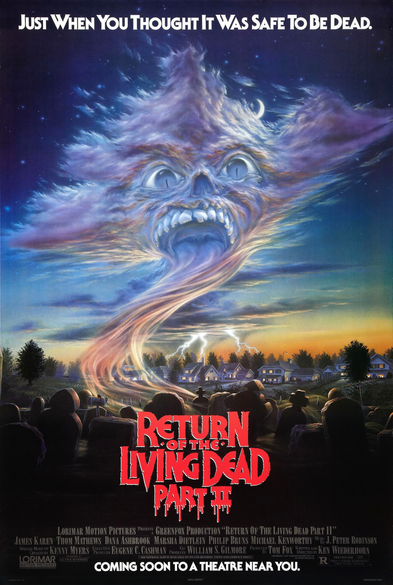 Front cover of the film «Return of the Living Dead: Part II»
