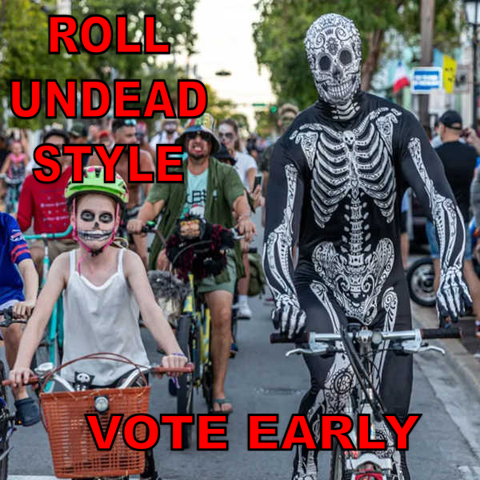 Cyclists in Key West Zombie Parade