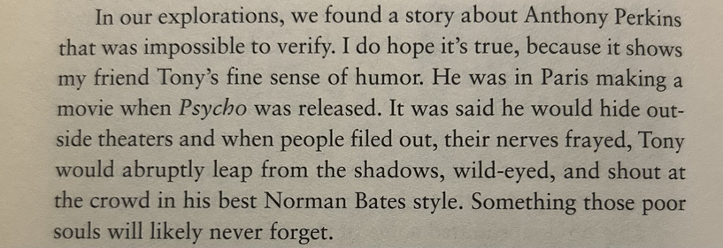 An excerpt from Janet Leigh’s book about the making of Psycho