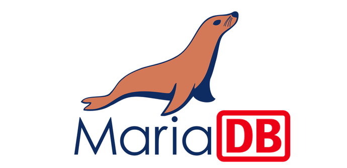 MariaDB logo but the "DB" has been replaced by the "Deutsche Bahn" logo