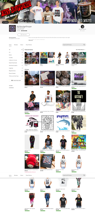 screenshot of my Etsy shop - MyNewAgeShoppe.etsy.com