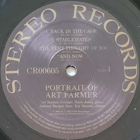 Record label and track list