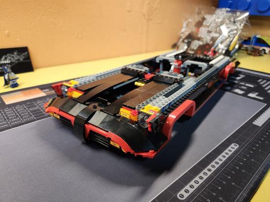 A partially constructed Lego set