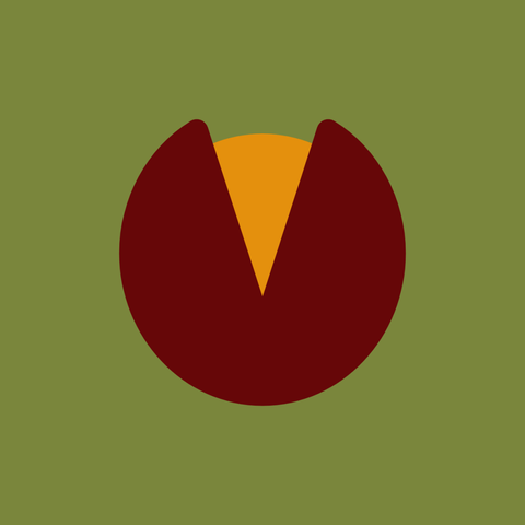 An illustration of a split open chestnut on a green background