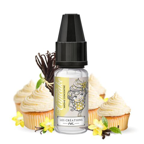 Eine Flasche Aroma-Konzentrat Vanilla Cupcake von Arômes et Liquides aus Frankreich.