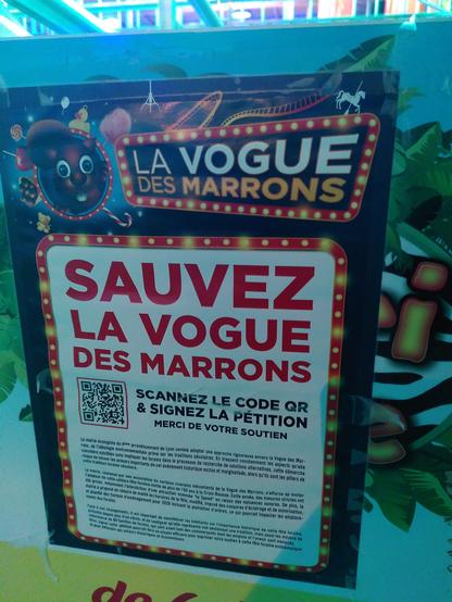 Affiche pour une pétition en lien avec la vogue des marrons