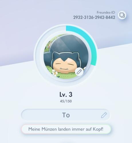Picture shows my Pokemon Pocket profile and cute snorlax picture.