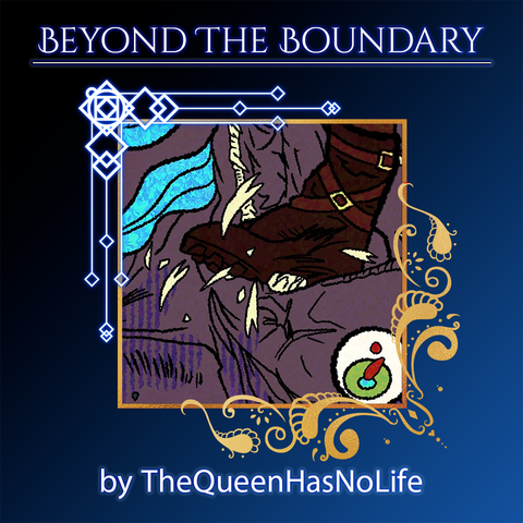 A cropped spotlight of an illustration by TheQueenHasNoLife for the upcoming Beyond the Boundary zine.
The art depicts a booted foot stamping down dynamically on an alien creature's head.