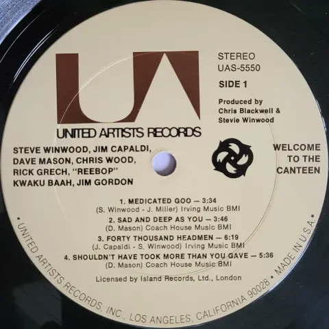 label with track list