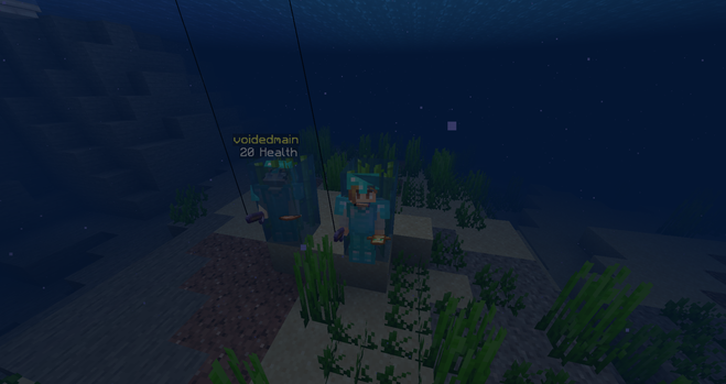 Fishing in Minecraft, but… Under the Sea, under the sea, darling, it’s better, down where it’s wetter… 
Damn! Those Disney songs are for Kids?!!!!
