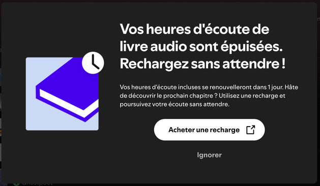 Vos heures d'écoute de livre audio sont épuisées.
Rechargez sans attendre!
Vos heures d'écoute incluses se renouvelleront dans 1 jour. Hâte de découvrir le prochain chapitre ? Utilisez une recharge et poursuivez votre écoute sans attendre.
Acheter une recharge