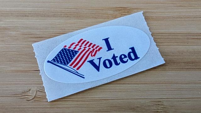 "I voted" sticker