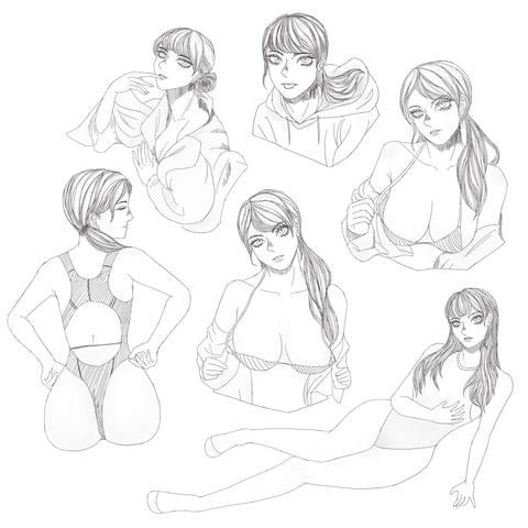 collection of drawings with various poses and expressions #1