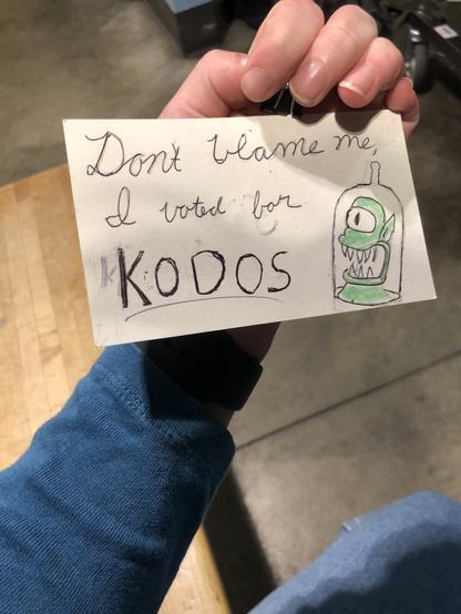 Don’t blame me, I voted for Kodos