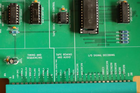 Top view of the edge connector showing the pin labels.