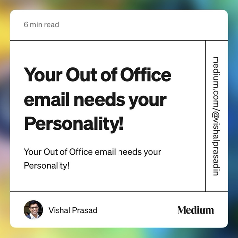 Placard with the title of my blog — Your out of office email needs your personality!