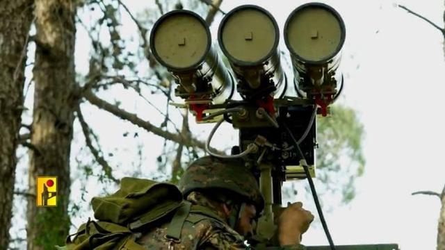 Picture of what says to be a triple ATGM launcher