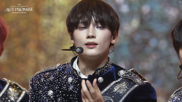 Heuning Kai from TomorrowXTogether onstage in Seoul